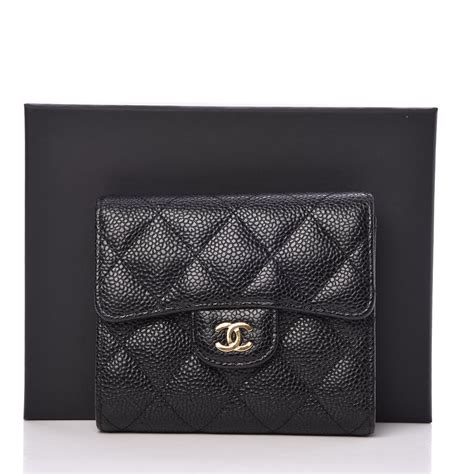 chanel caviar quilted compact french flap wallet black|Small leather goods — Fashion .